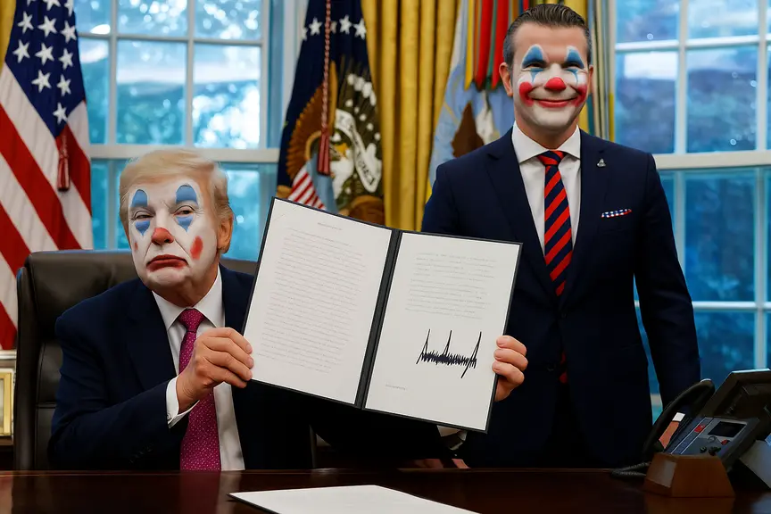 Donny Signing the Department of War